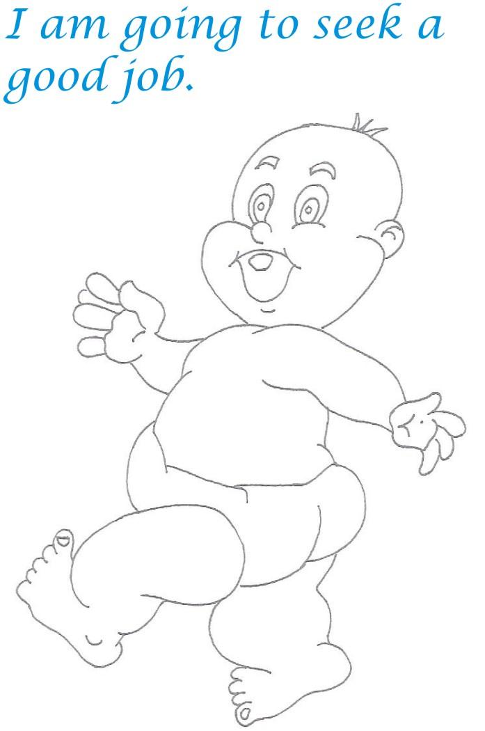 Naughty babies coloring printable page for kids