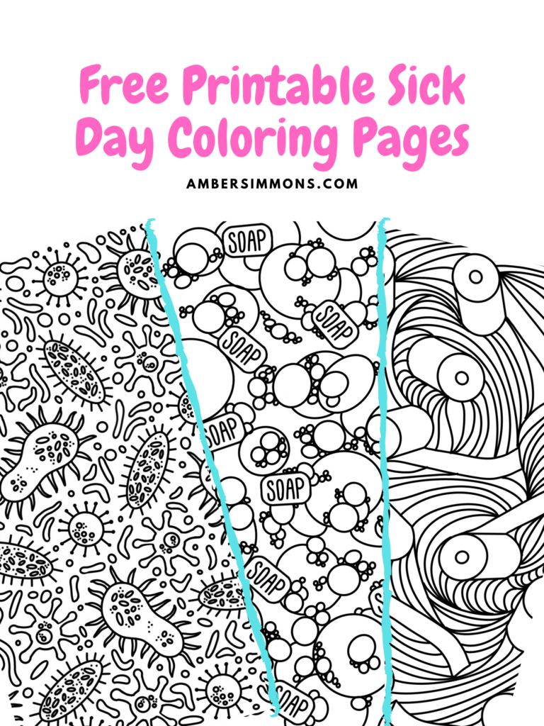 Free printable sick day coloring pages