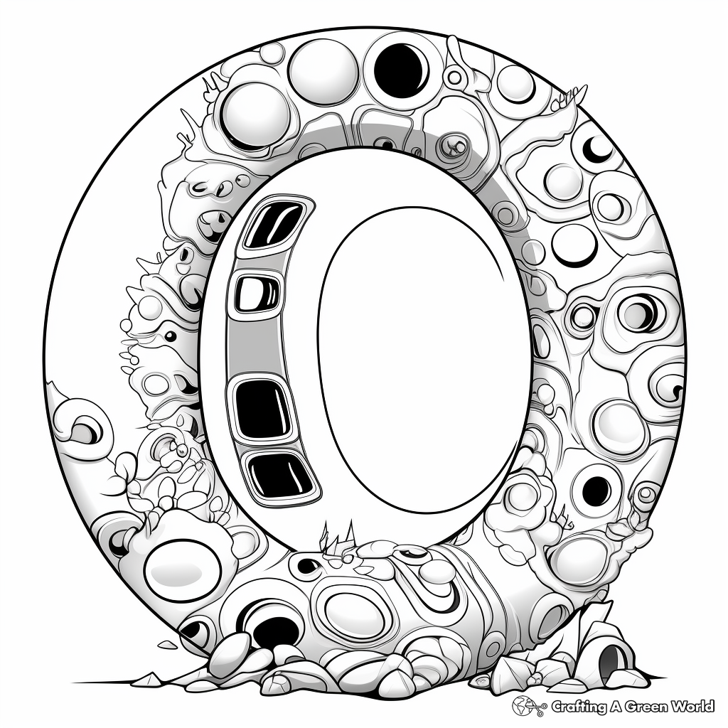 Letter o coloring pages