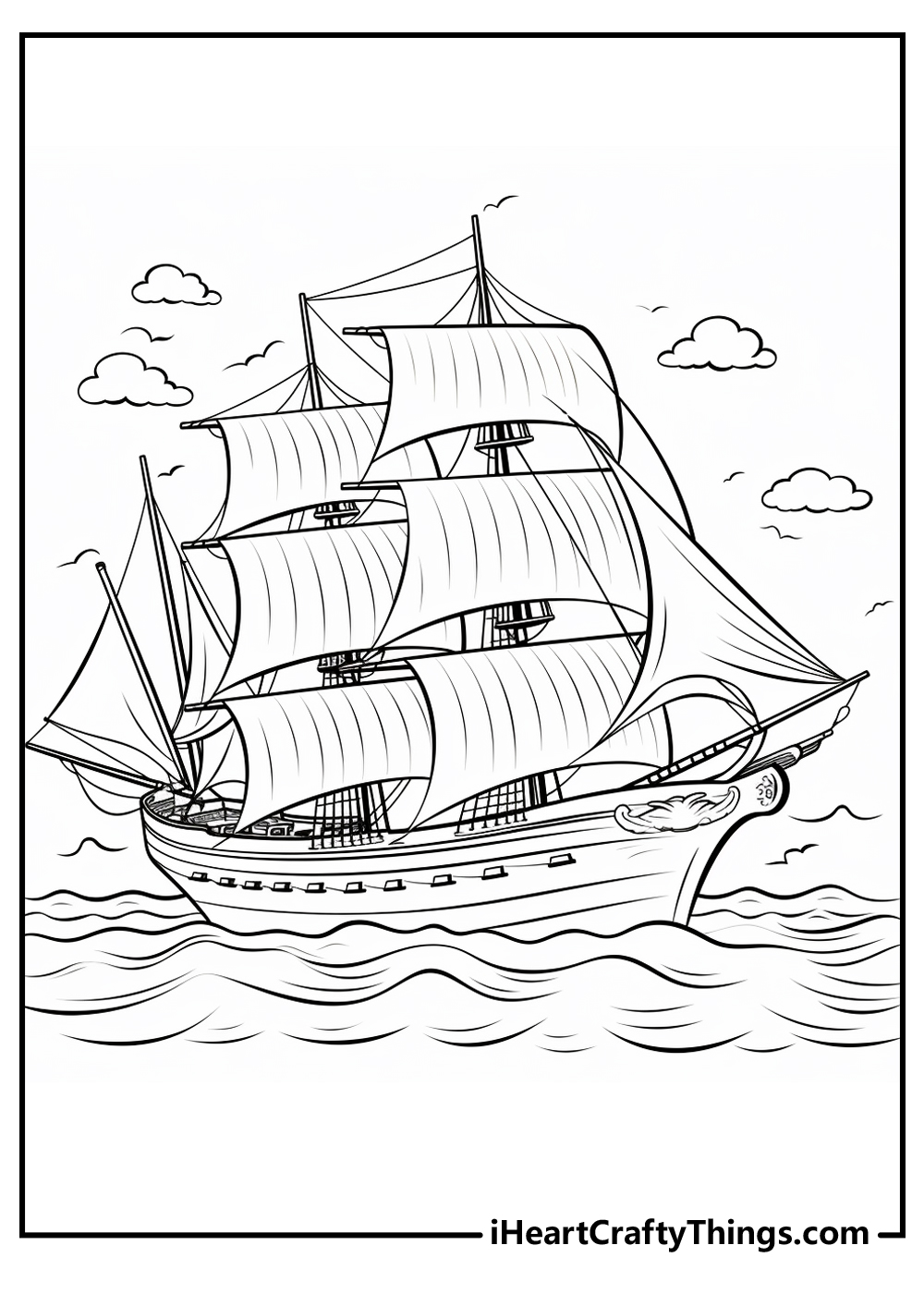 Ships and boats coloring pages updated