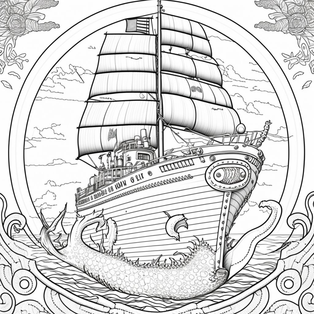 Explore the wonders of the sea with nautical maritime coloring book made by teachers