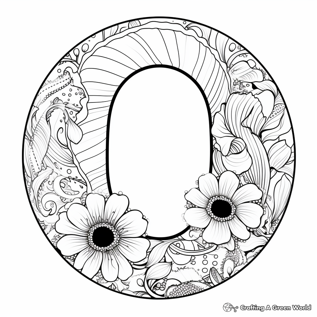 Letter o coloring pages