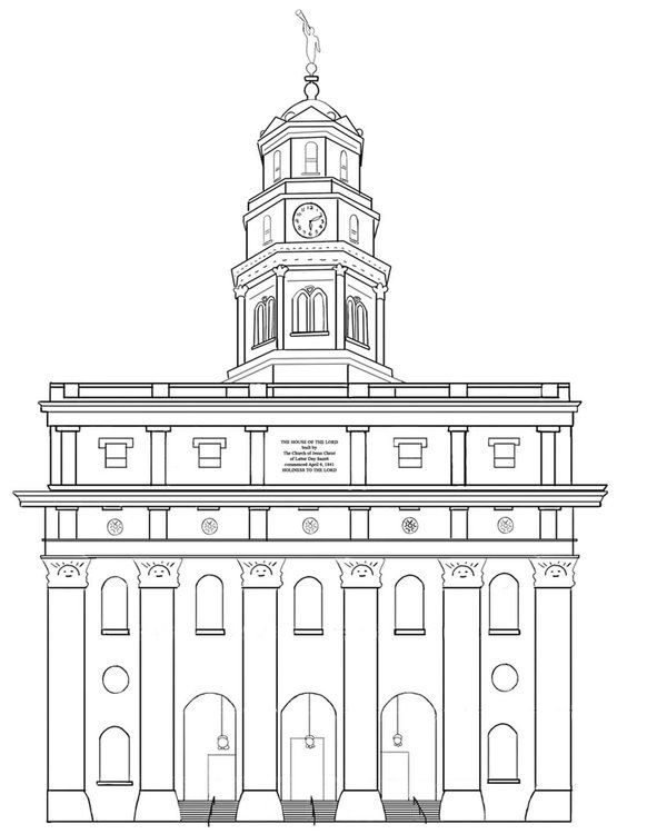 Nauvoo temple lineart by liahona on deviantart lds coloring pages nauvoo temple lds temples