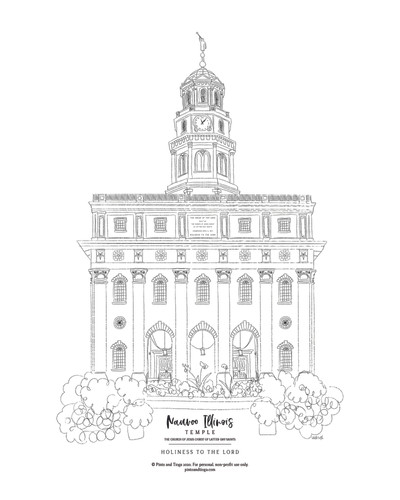 Nauvoo illinois temple coloring page pinto tioga llc