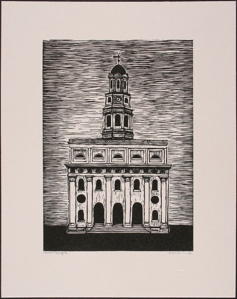 Nauvoo temple relief print by contemporary artist brian kershisnik â kershisnik prints