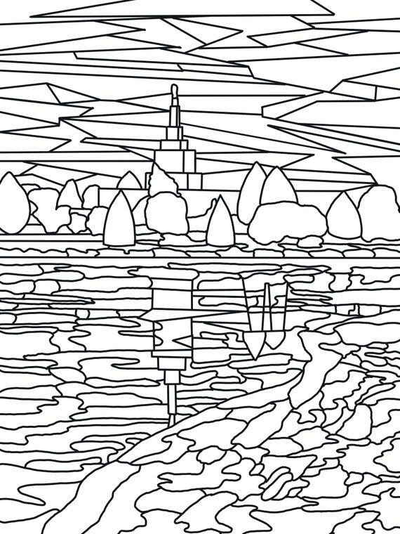 Idaho falls temple coloring page