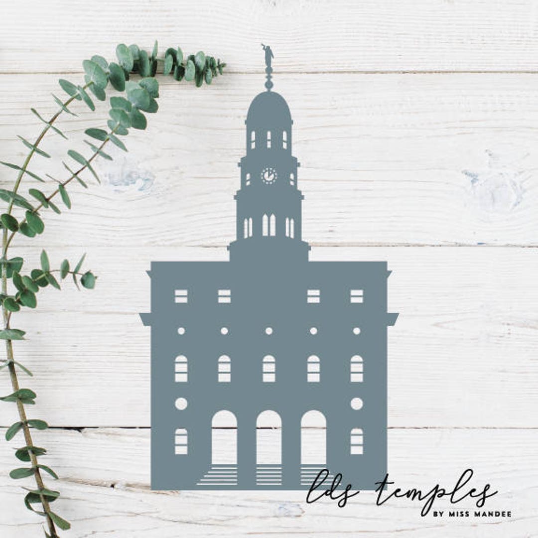 Nauvoo illinois lds temple cut file digital download svg vector cricut silhouette clip art