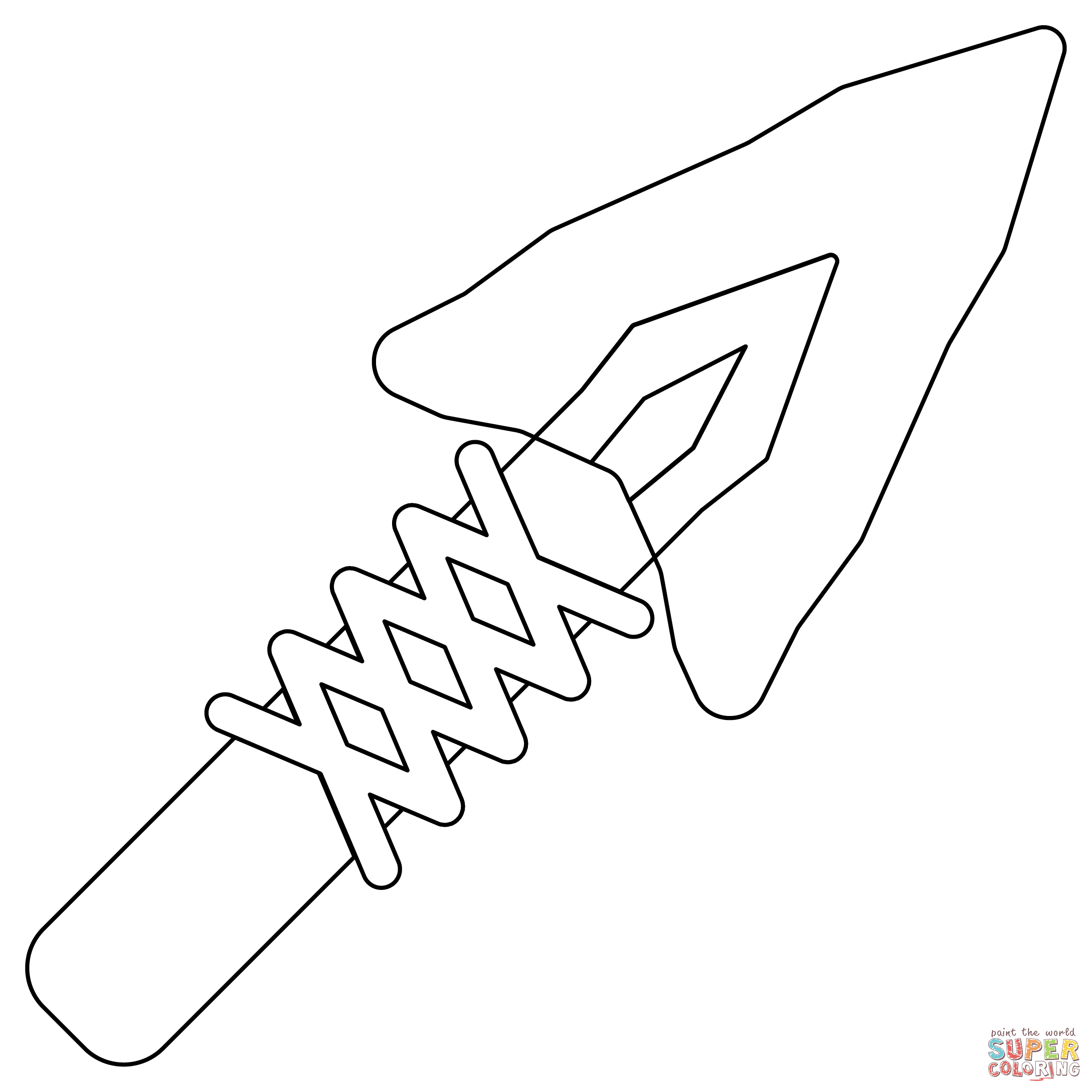 Indian arrowhead coloring page free printable coloring pages