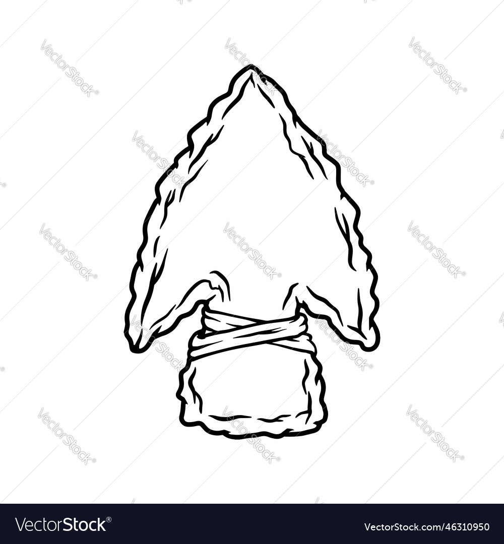 Stone arrowhead design element for poster card vector image