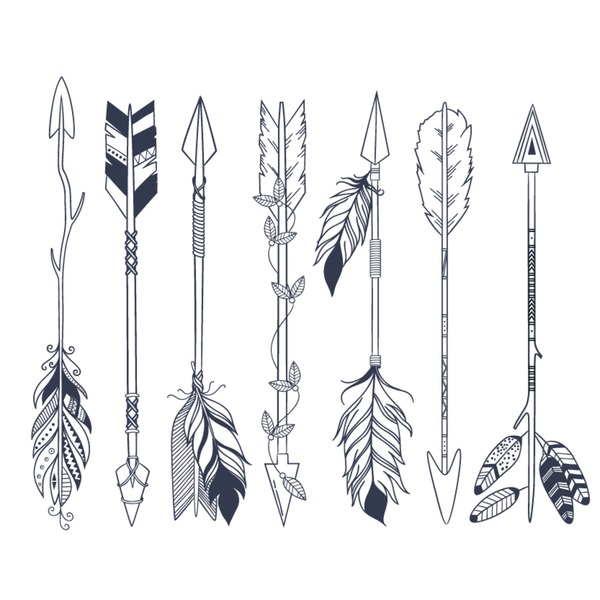 Bohemian indian decorative arrows royalty