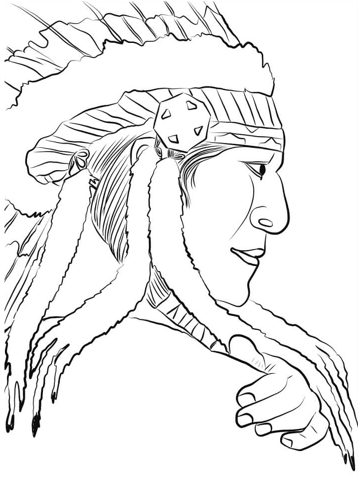 Indian arrowhead coloring page