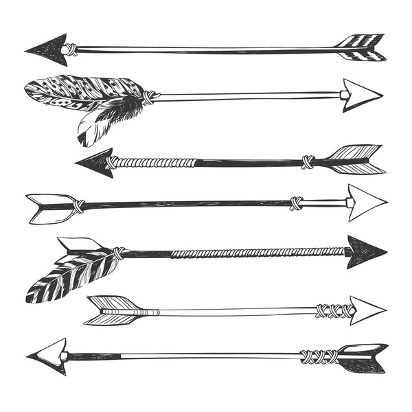 Boho arrow drawing royalty