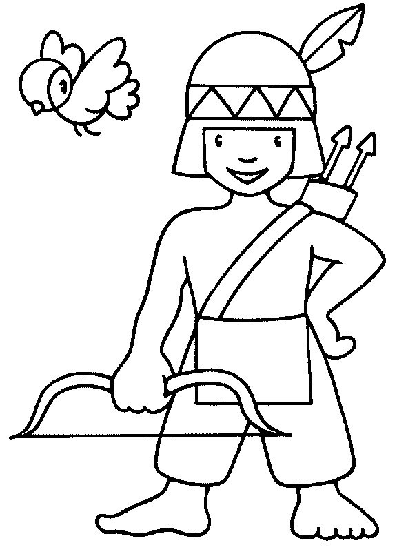 Indian arrowhead coloring page