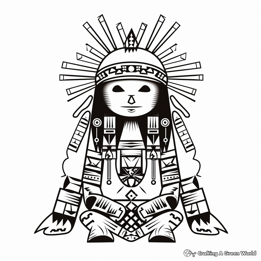 Kachina doll coloring pages