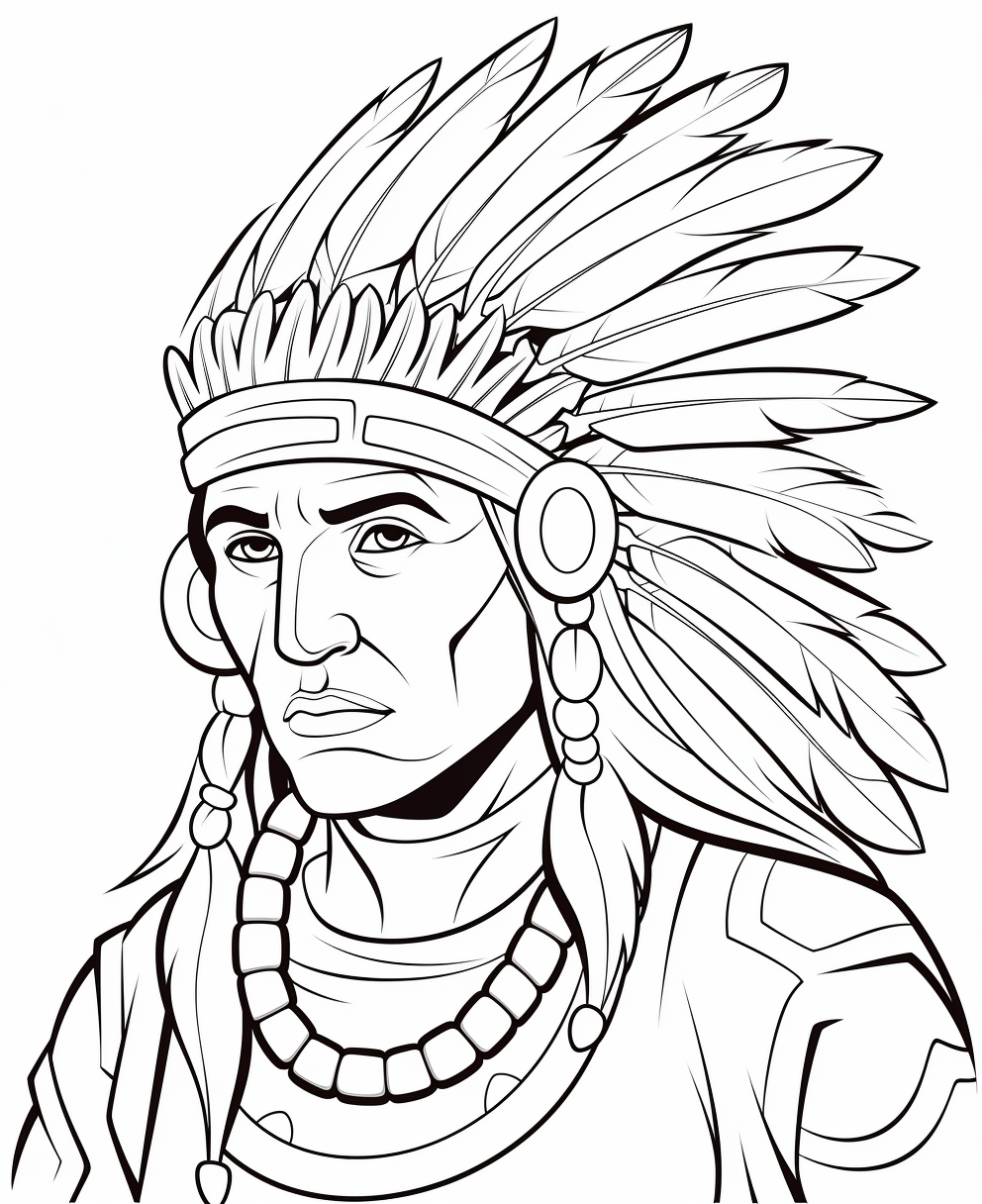 Indians coloring page coloring books for children coloring pages