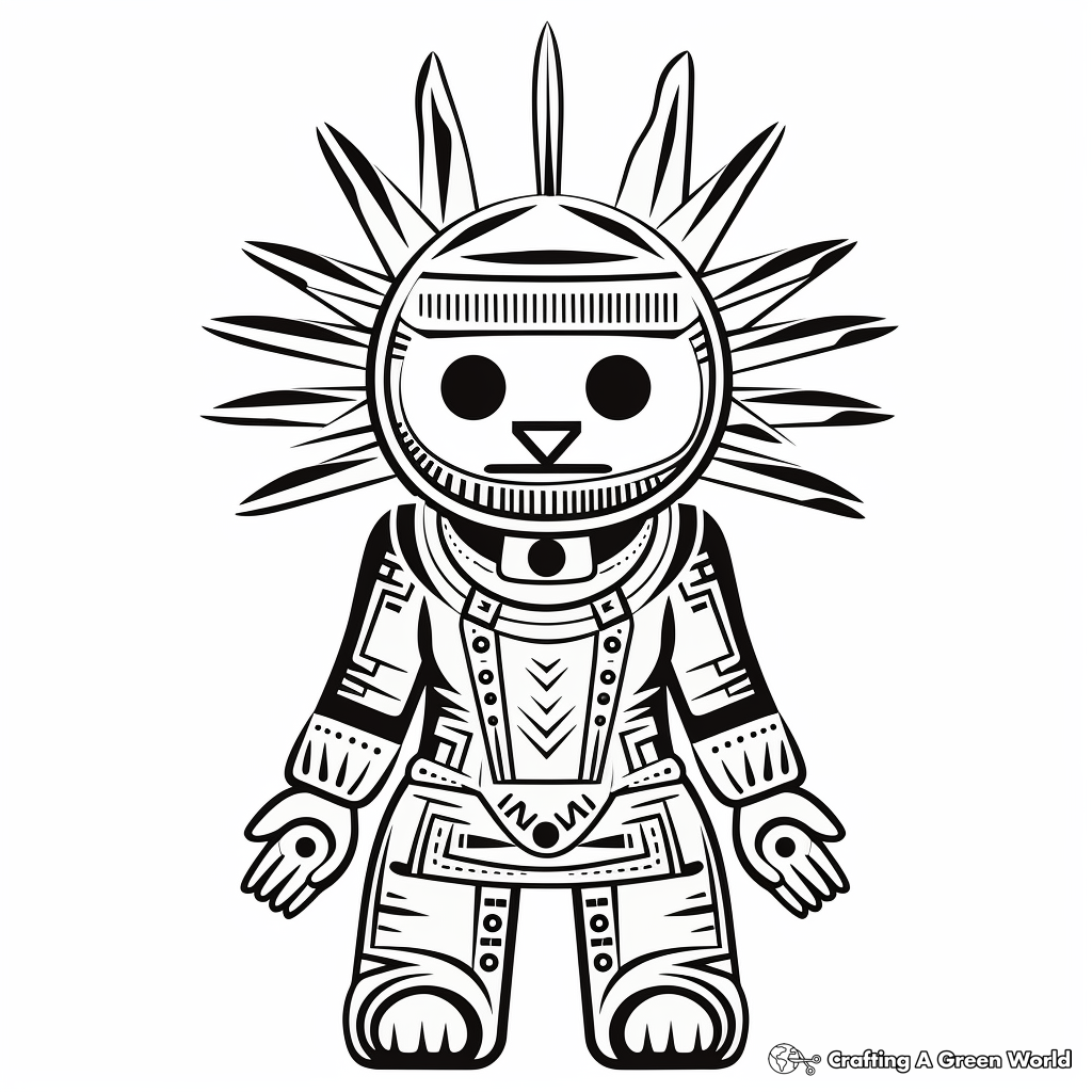 Kachina doll coloring pages