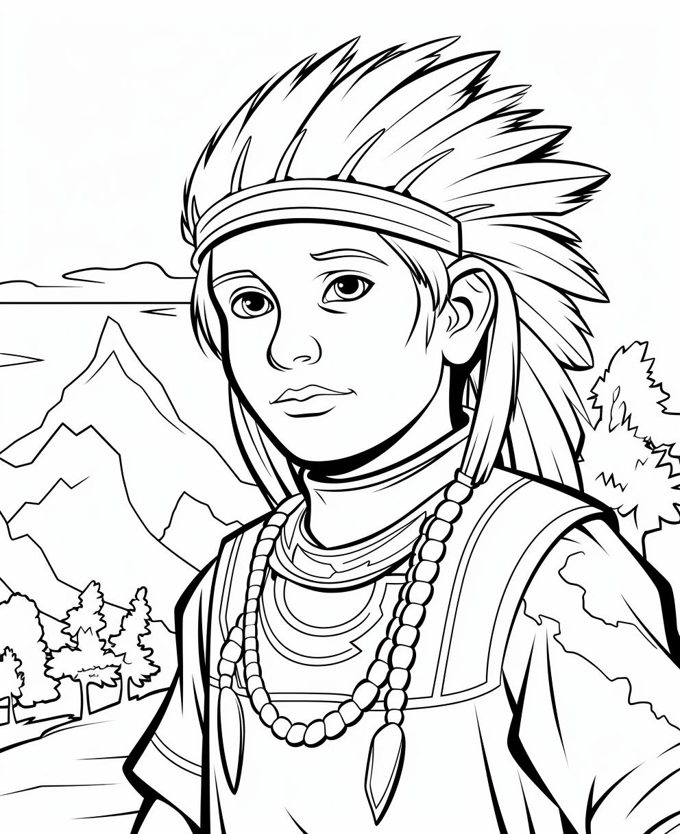 Indians coloring page coloring books for children coloring pages