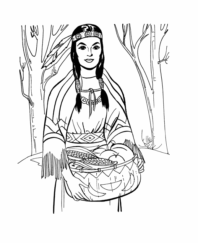 Native american coloring pages