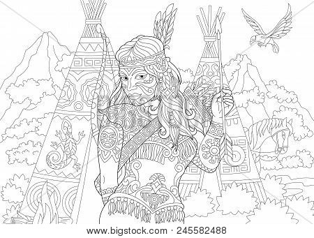 Native american vector photo free trial bigstock