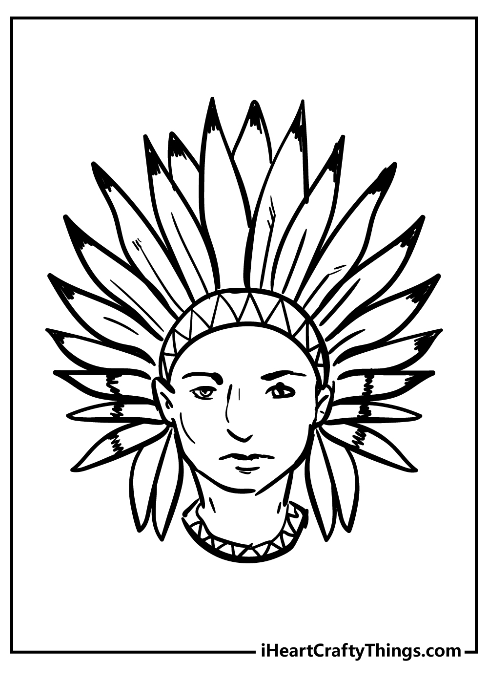 Native american coloring pages free printables