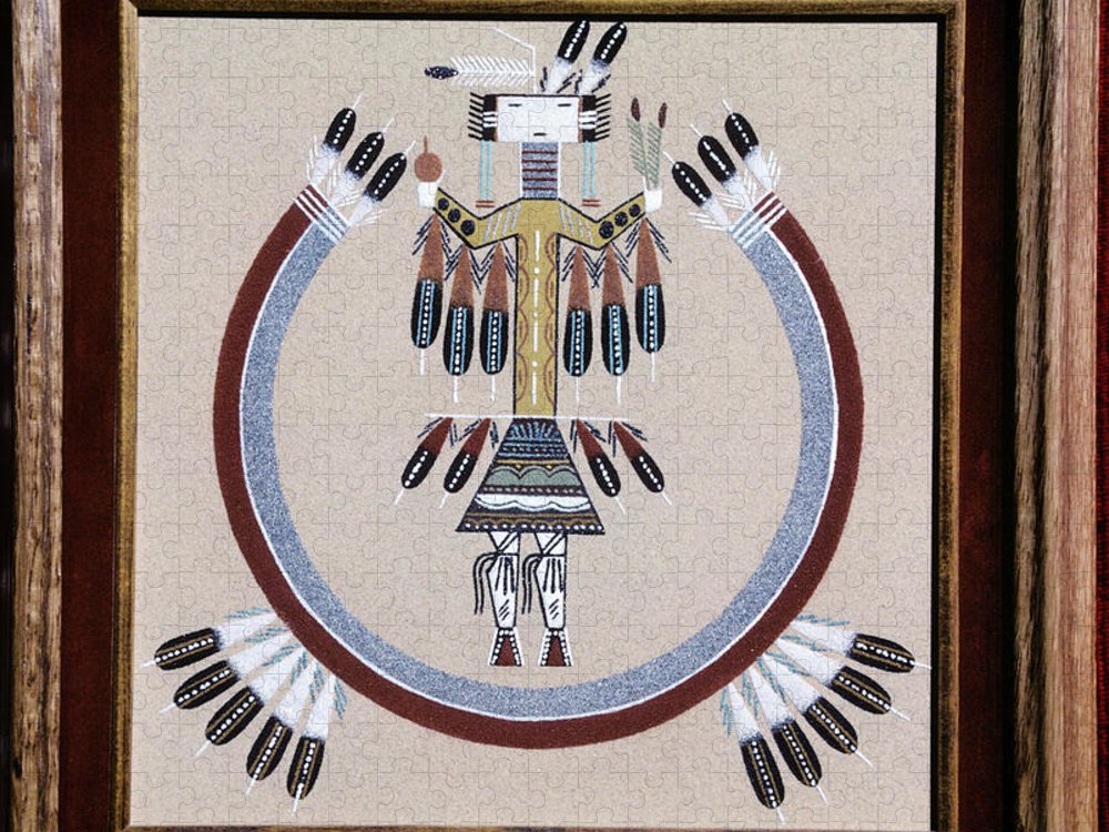 Navajo sand painting jigsaw puzzle by vintage images
