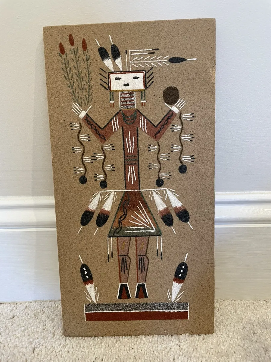 Yei be che navajo sand art signed â x â western american indian healer