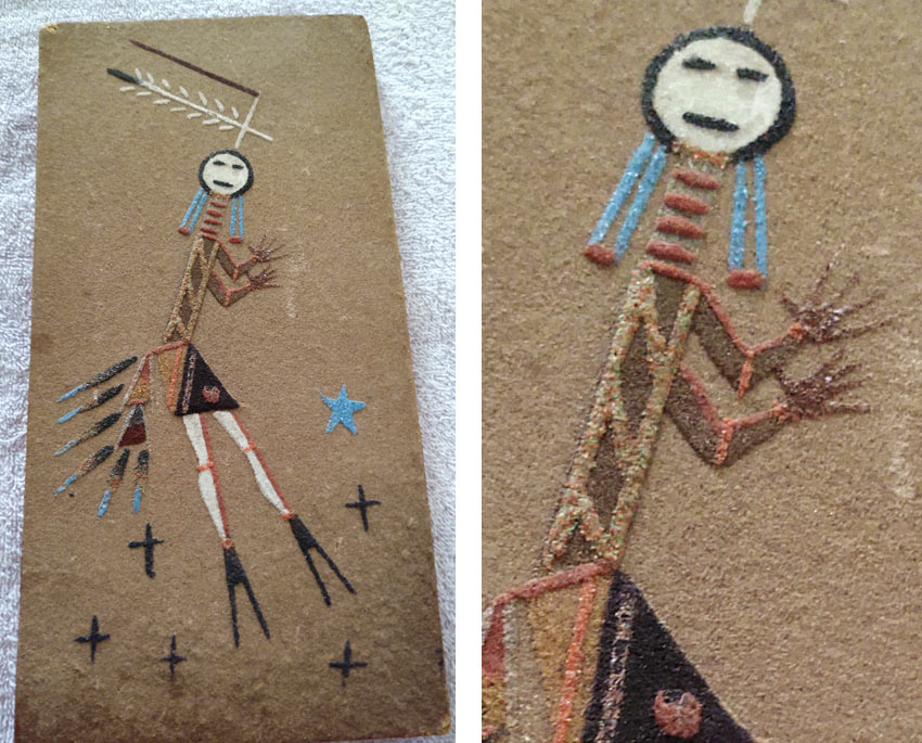 Native american navajo sand paintings