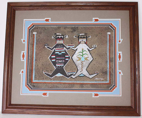 Native american navajo indian sand paintings rugs baskets folkart and sculpture navajo sand painting bilson kee
