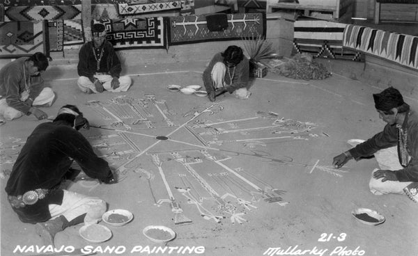 Sacred sandpainting images preserved in navajo rugs and weavings â nizhoni ranch gallery