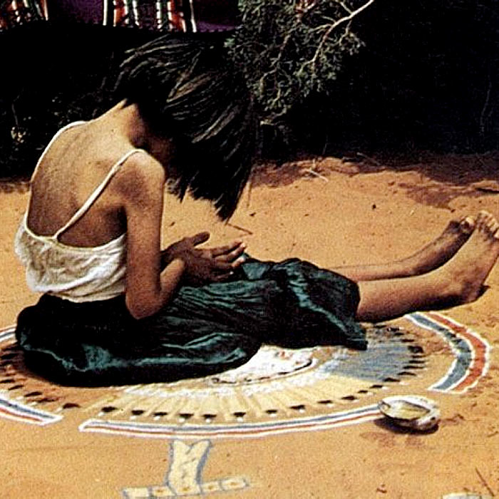 Navajo sand painting native american indian art sand painting as healing ritual