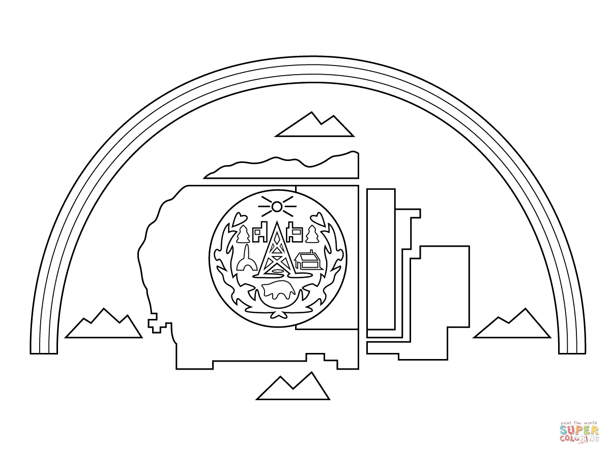 Navajo nation flag coloring page free printable coloring pages