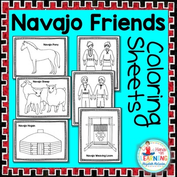 Navajo friends coloring sheets