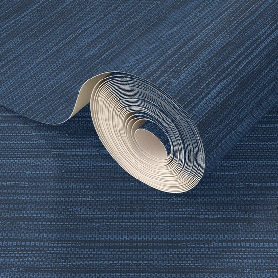 navy grasscloth wallpaper