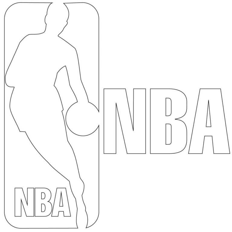 Awesome nba logo coloring page