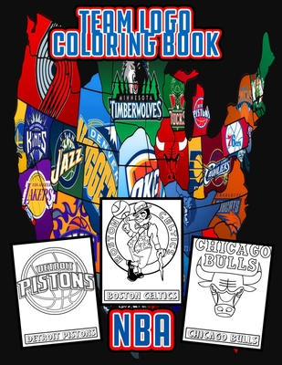 Nba team logos coloring book nba clubs logos coloring book for kids and adults basketball coloring book sports coloring book by anime ghost