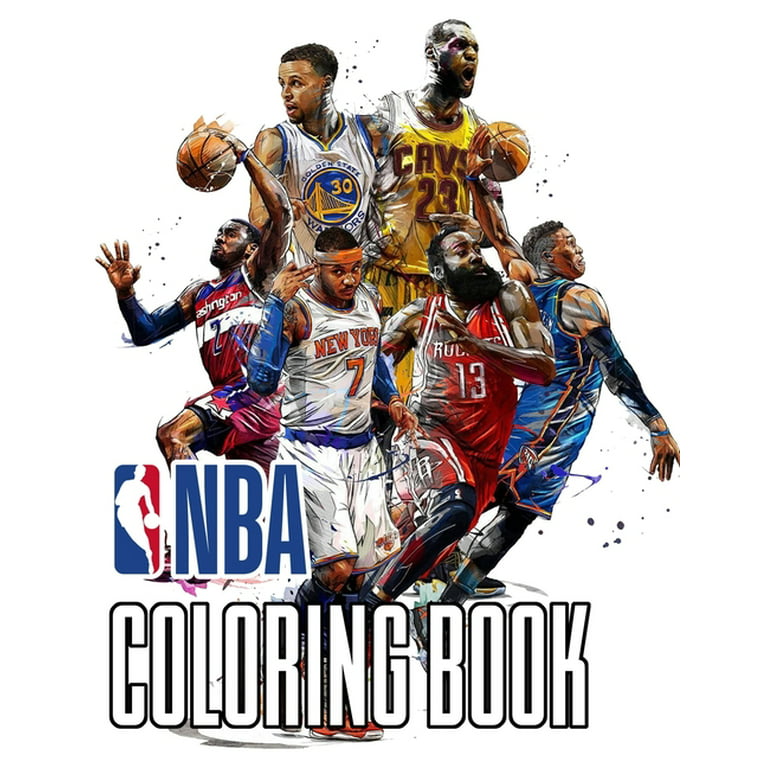 Nba coloring book coloring book with most of nba all