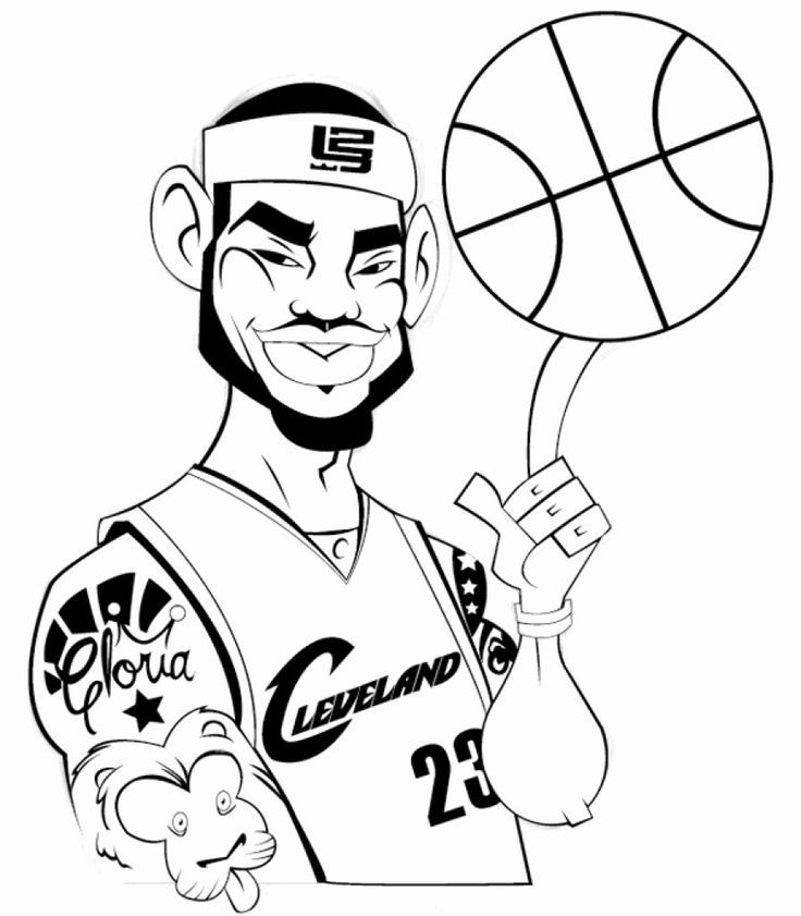 Basketball nba coloring page