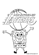 Los angeles lakers nba coloring pages