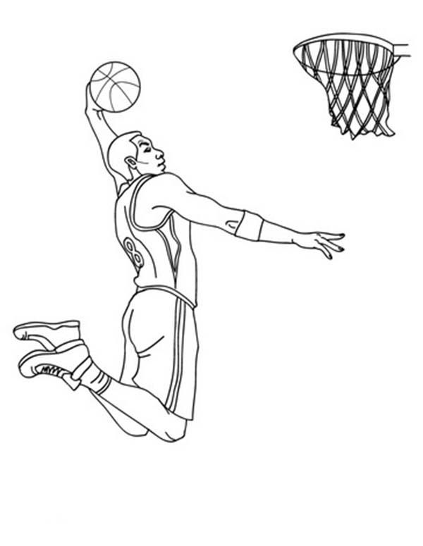 Nba player slam dunk coloring page color luna basketball drawings coloring pages super coloring pages