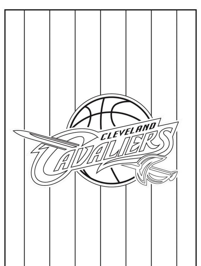 Nba cavaliers logo coloring page