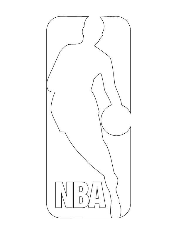 Nba logo coloring page