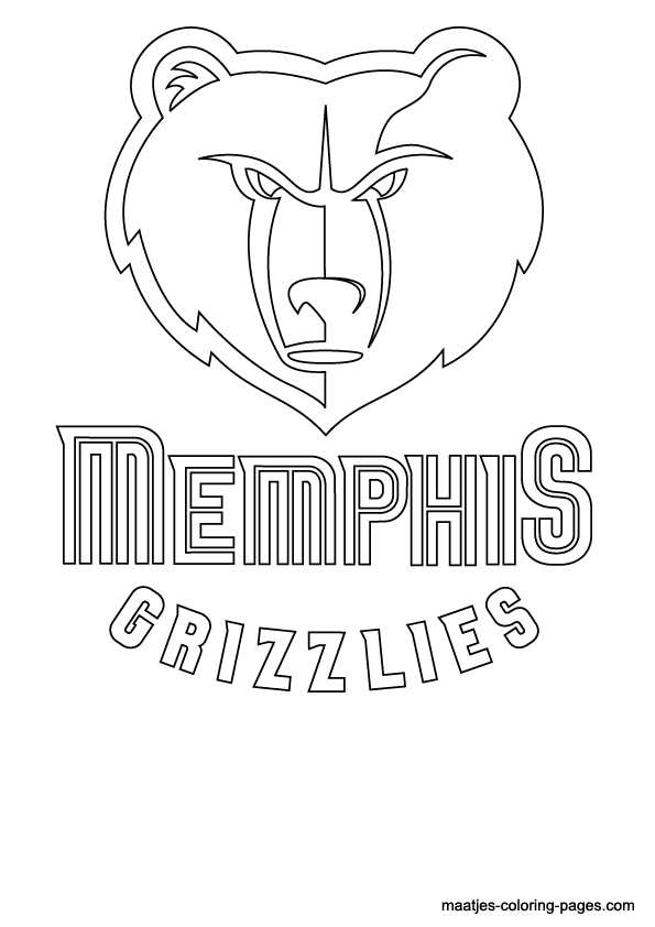 Nba memphis grizzlies logo coloring pages