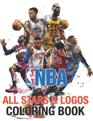 Nba all stars and logos coloring book ultimate basketball coloring book micheal jordan stephen curry lebron james kawhi leonard all team logo by horace allen