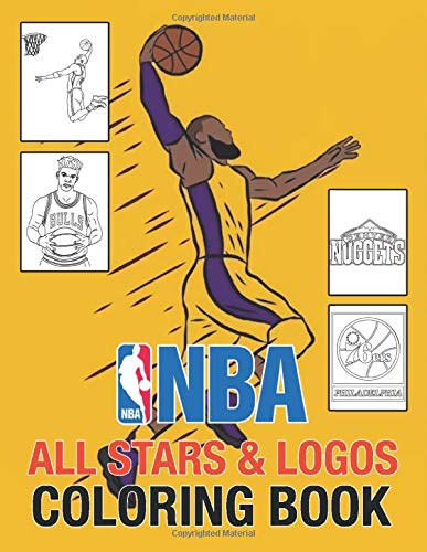 Buy nba all stars coloring book beautiful illustrations of nba team logos and all stars online at kuwait