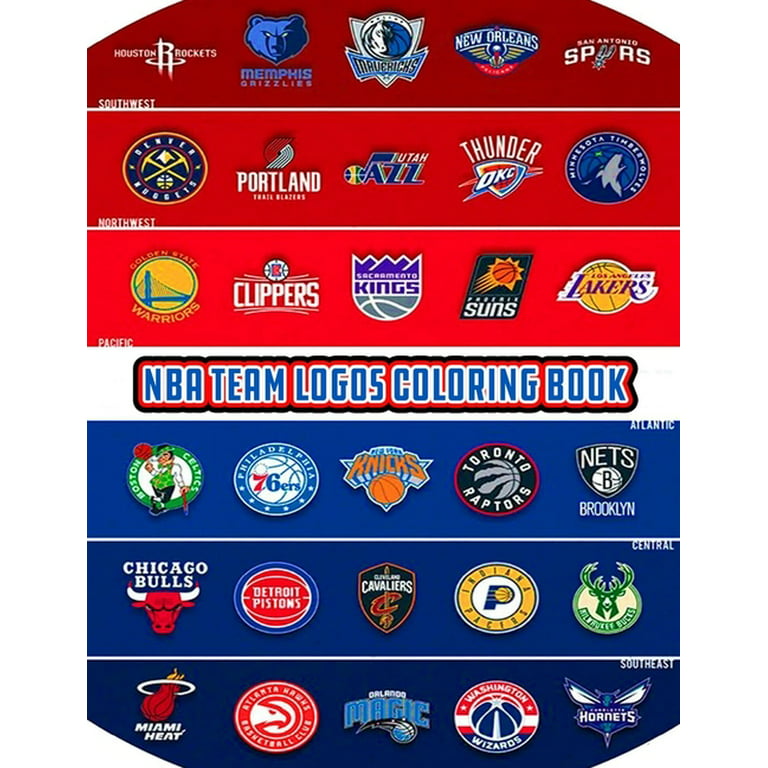 Nba team logos coloring book nba clubs logos coloring book basketball coloring book nba cup basketball coloring book sports coloring book paperback