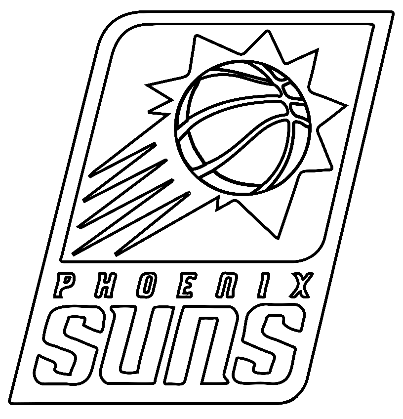 Nba logo coloring page