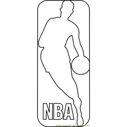 Nba logo coloring page for kids