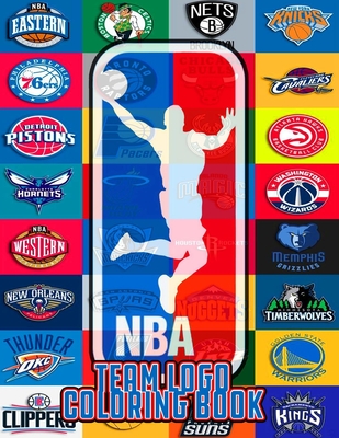 Nba team logos coloring book nba clubs logos coloring by relaxion and happiness isbn