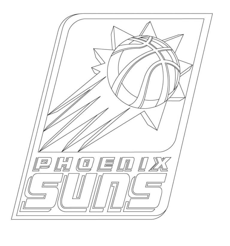 Phoenix club logo coloring page