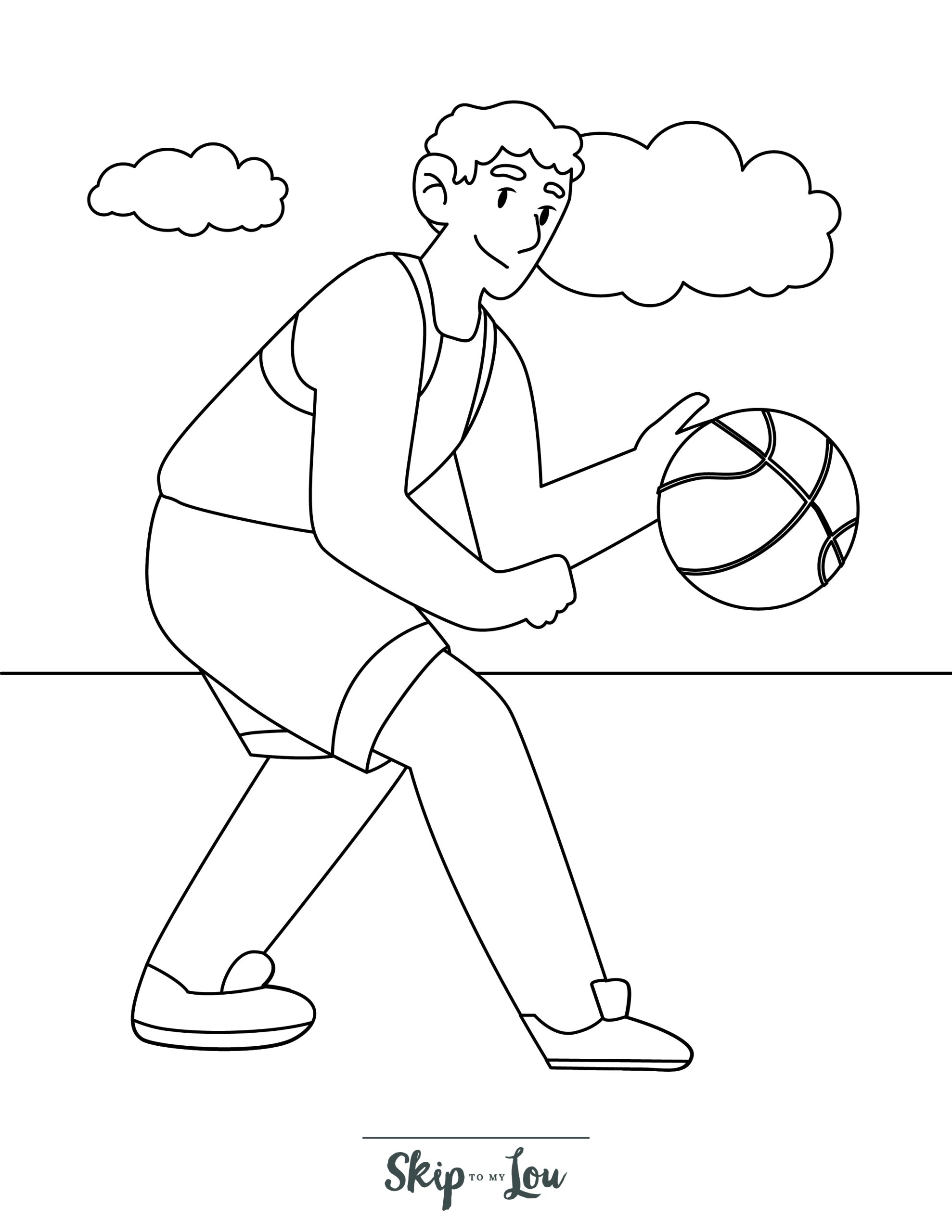 Basketball coloring pages